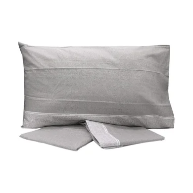 Set lenzuola letto alla francese in cotone grigio Freedom