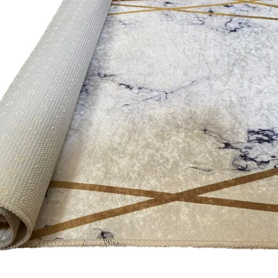 Tappeto da sala rettangolare 120x180cm bianco grigio Erebus
