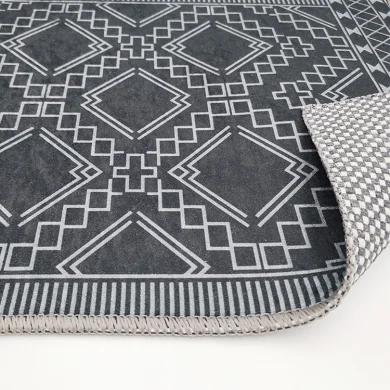Tappeto rettangolare da sala 120x180cm nero Laurent