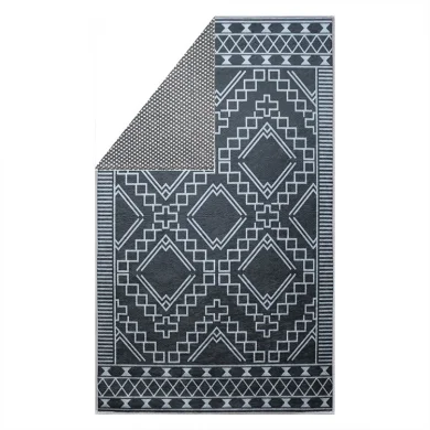Tappeto rettangolare da sala 160x230cm nero Laurent