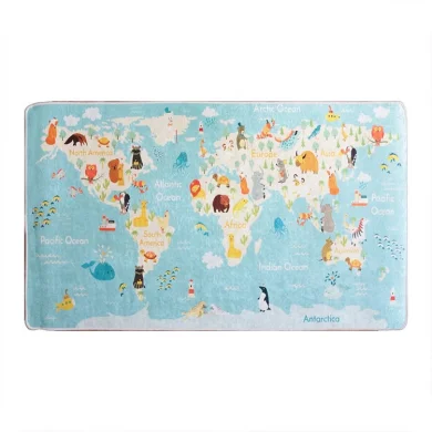 Tappeto rettangolare moderno con Mondo 100x150cm fantasia Sinai