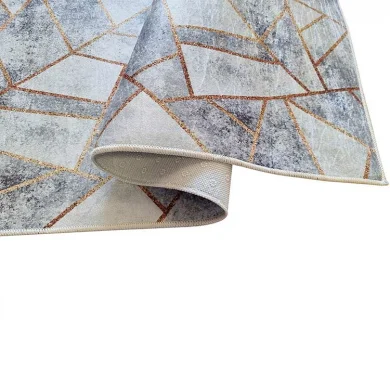 Tappeto salotto rettangolare 160x230cm bianco grigio Triangolo