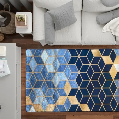 Tappeto salotto rettangolare 160x230cm blu Albiolo