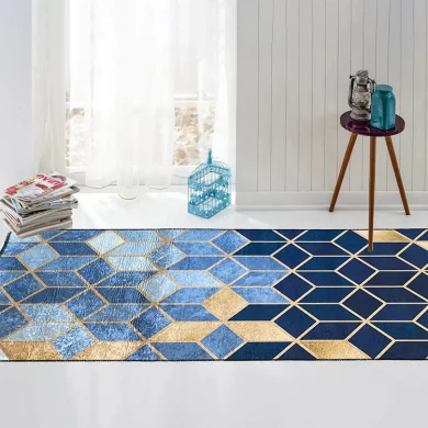 Tappeto salotto rettangolare 160x230cm blu Albiolo