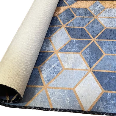 Tappeto salotto rettangolare 160x230cm blu Albiolo