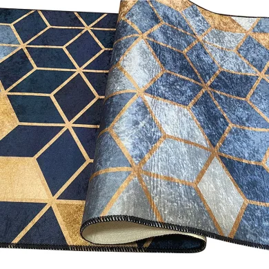Tappeto salotto rettangolare 80x150cm blu Albiolo