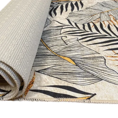 Tappeto salotto rettangolare 80x150cm giallo grigio Umbria