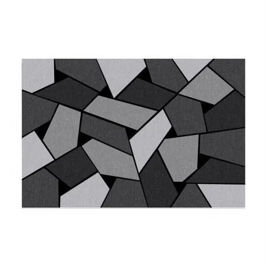 Tappeto salotto rettangolare 80x150cm grigio nero Mya
