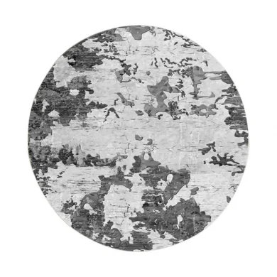 Tappeto salotto rotondo 120x120cm macchia nero bianco Fante