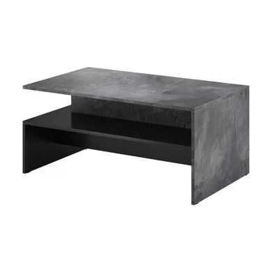 Tavolino 100x45cm da salotto design ossido e nero Emotion Gihome®