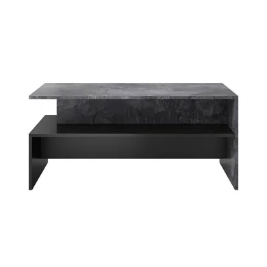 Tavolino 100x45cm da salotto design ossido e nero Emotion Gihome®