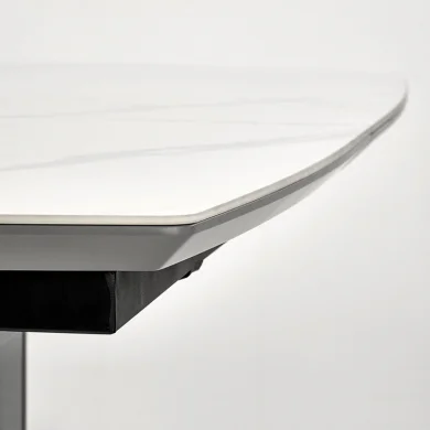 Tavolo allungabile da pranzo 160/220cm bianco grigio chiaro Ignazio