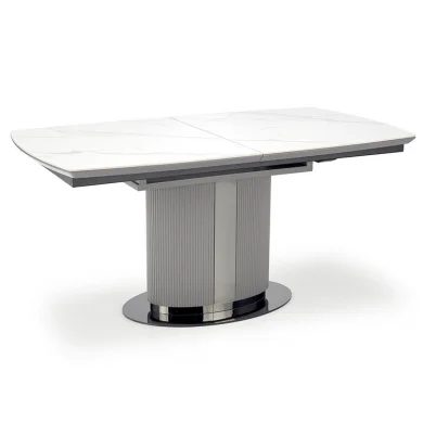 Tavolo allungabile da pranzo 160/220cm bianco grigio chiaro Ignazio