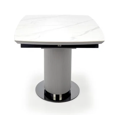Tavolo allungabile da pranzo 160/220cm bianco grigio chiaro Ignazio