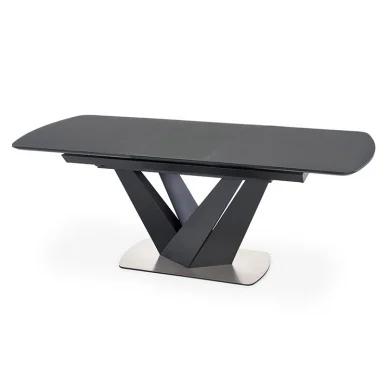 Tavolo allungabile moderno 160/200cm grigio scuro nero Blasco