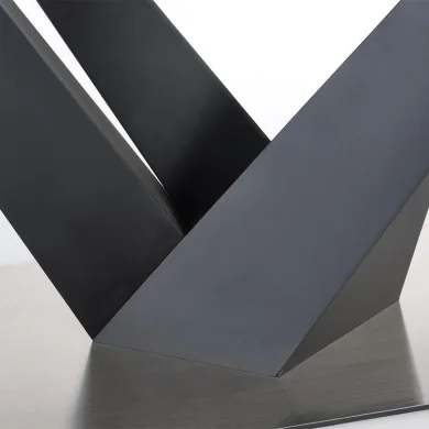 Tavolo allungabile moderno 160/200cm grigio scuro nero Blasco