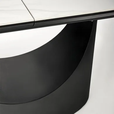 Tavolo allungabile moderno 160/220cm marmo bianco nero Isaia