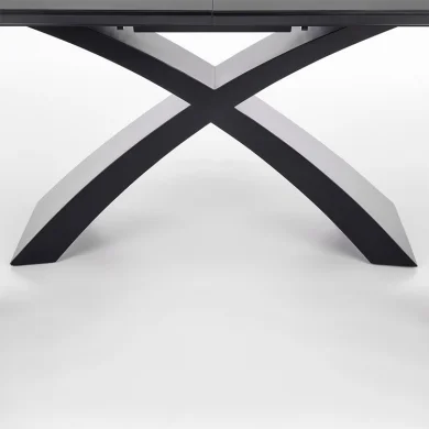 Tavolo allungabile moderno 180/220cm grigio scuro nero Borgia