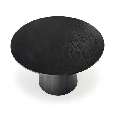 Tavolo da pranzo rotondo 120x77cm nero Igino