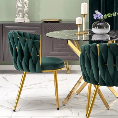 Tavolo rotondo moderno 100x73cm marmo nero oro Onorato