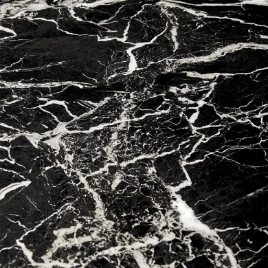 Tavolo rotondo moderno 100x73cm marmo nero oro Onorato