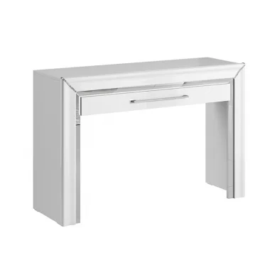 Toletta tavolo da trucco moderna con specchio 120x200cm bianco Benz