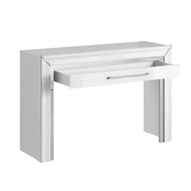 Toletta tavolo da trucco moderna con specchio 120x200cm bianco Benz