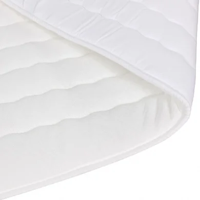 Topper matrimoniale 160x200cm trapuntato imbottito con elastici bianco Corsica