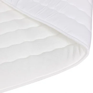 Topper matrimoniale oversize 180x200cm trapuntato imbottito con elastici bianco Corsica