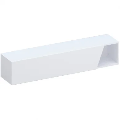 Pensile orizzontale 138x29h cm 1 anta tagliata soggiorno bianco lucido Sunset