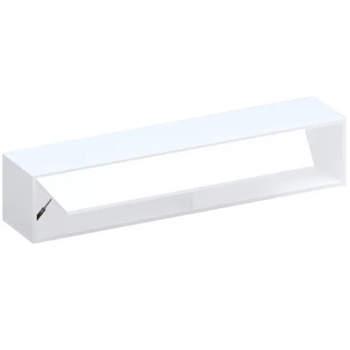 Pensile orizzontale 138x29h cm 1 anta tagliata soggiorno bianco lucido Sunset