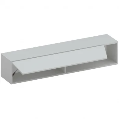 Pensile orizzontale 138x29h cm 1 anta tagliata soggiorno grigio chiaro Sunset