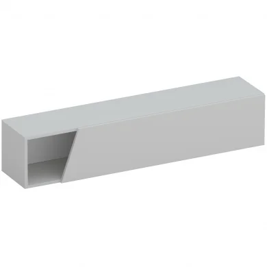 Pensile orizzontale 138x29h cm 1 anta tagliata soggiorno grigio chiaro Sunset