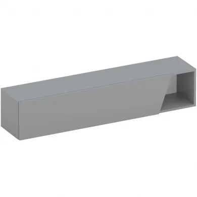 Pensile orizzontale 138x29h cm 1 anta tagliata soggiorno grigio scuro Sunset