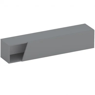 Pensile orizzontale 138x29h cm 1 anta tagliata soggiorno grigio scuro Sunset