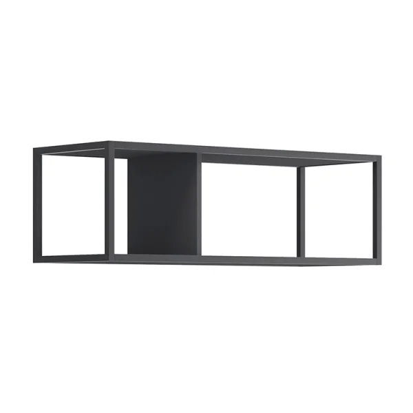 Mensola industrial 90x30h cm metallo nero opaco Erice Gihome®