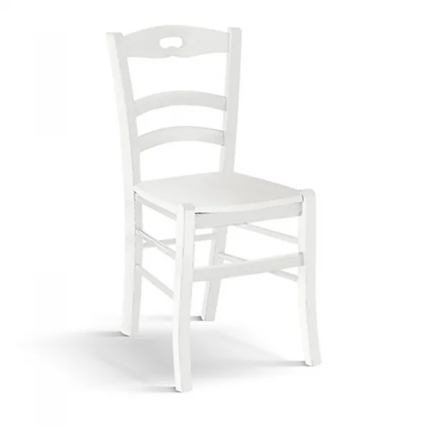Set 2 sedie sala da pranzo stile shabby in legno bianco laccato Astrid Gihome®