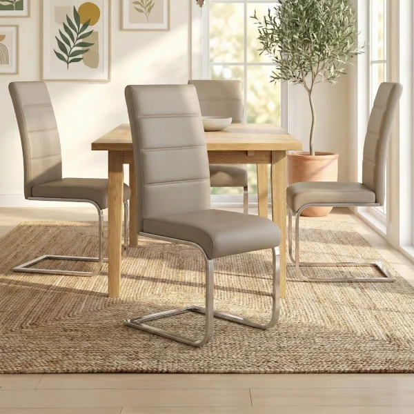 Dmora - Sedia moderna in ecopelle, per sala da pranzo, cucina o salotto Dmora - Sedia moderna in ecopelle, per sala da pranzo, cucina o salotto