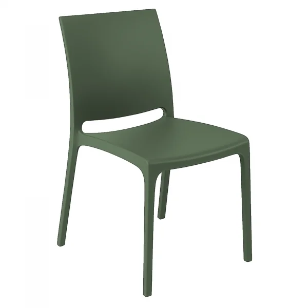 Sedia polipropilene impilabile verde Tape Gihome®