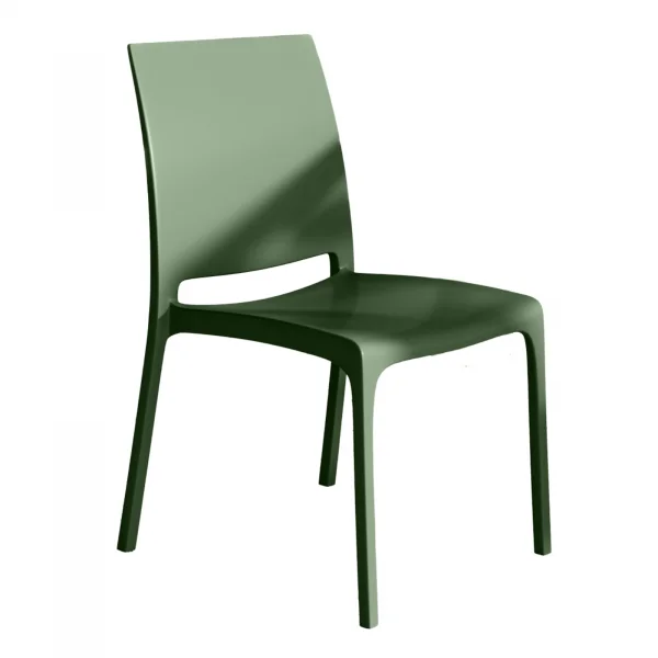 Sedia polipropilene impilabile verde Tape Gihome®