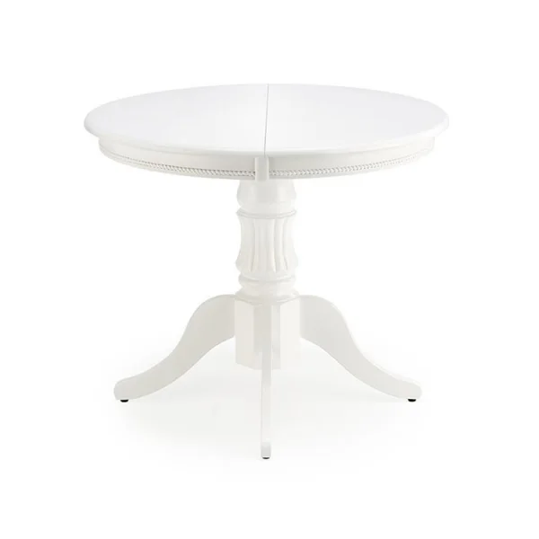 Tavolo 90/124cm allungabile rotondo moderno bianco Circle