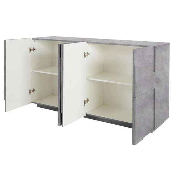 Credenza 4 ante cemento Zenzero Gihome®