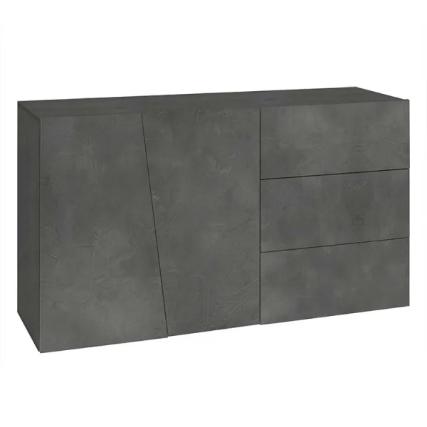 Credenza 2 ante 3 cassetti grigio ossido Candia 140 Gihome®