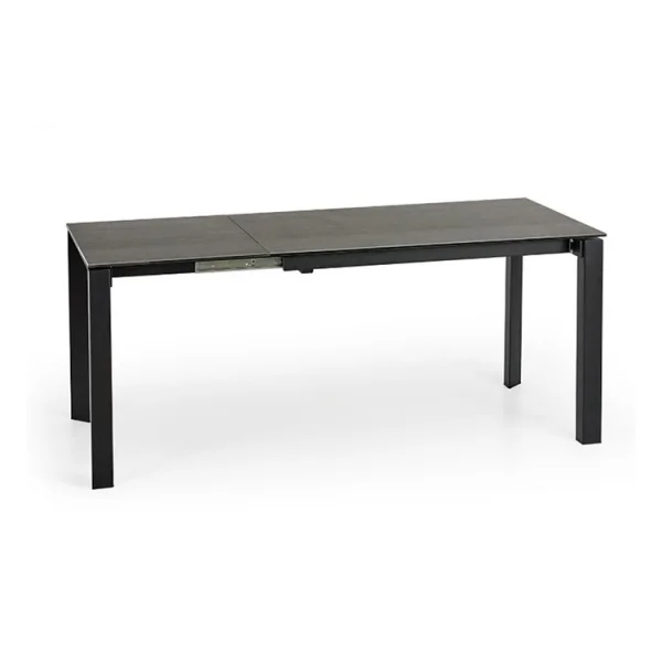 Tavolo allungabile 120/180cm effetto pietra acciaio nero Alder