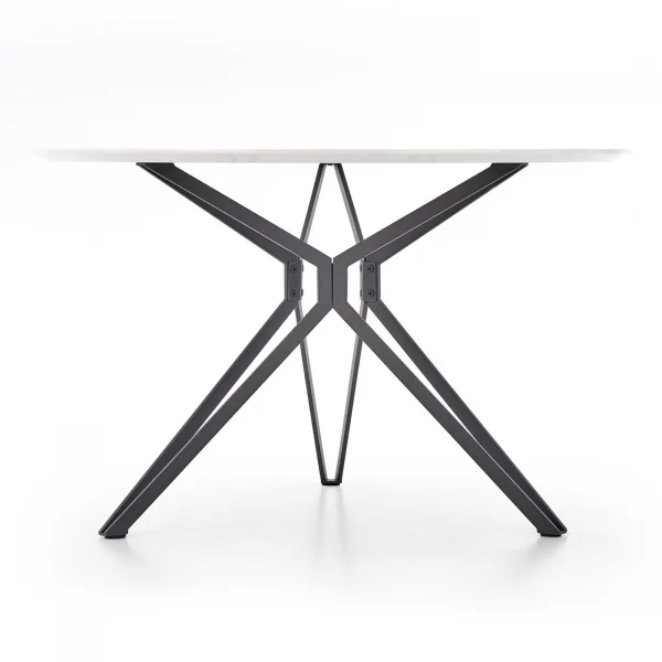 Tavolo 120x120cm da pranzo rotondo bianco nero Margherita Gihome®