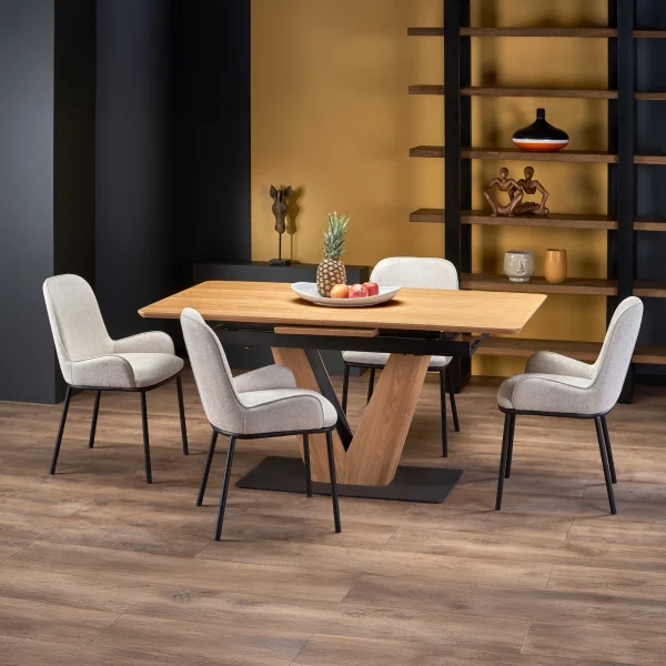 Tavolo allungabile 160/200cm moderno rovere nero Pescara