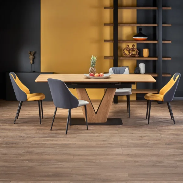 Tavolo allungabile 160/200cm moderno rovere nero Pescara