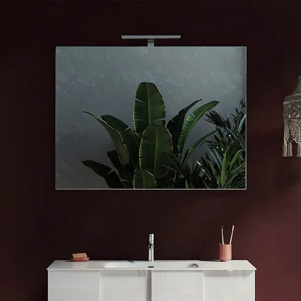 Specchio 100x75cm moderno con un LED vetro Premier