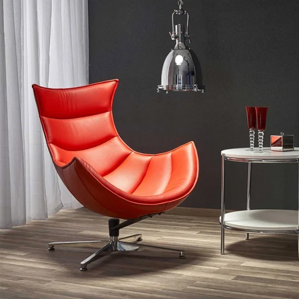 Poltrona imbottita design rosso Isotta