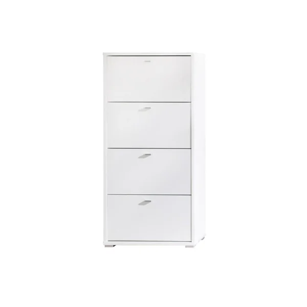 Scarpiera 4 ante moderna 69x147cm bianco Lola